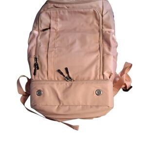 Stylish Dusty Pink Backpack With Multi Pockets And Storage